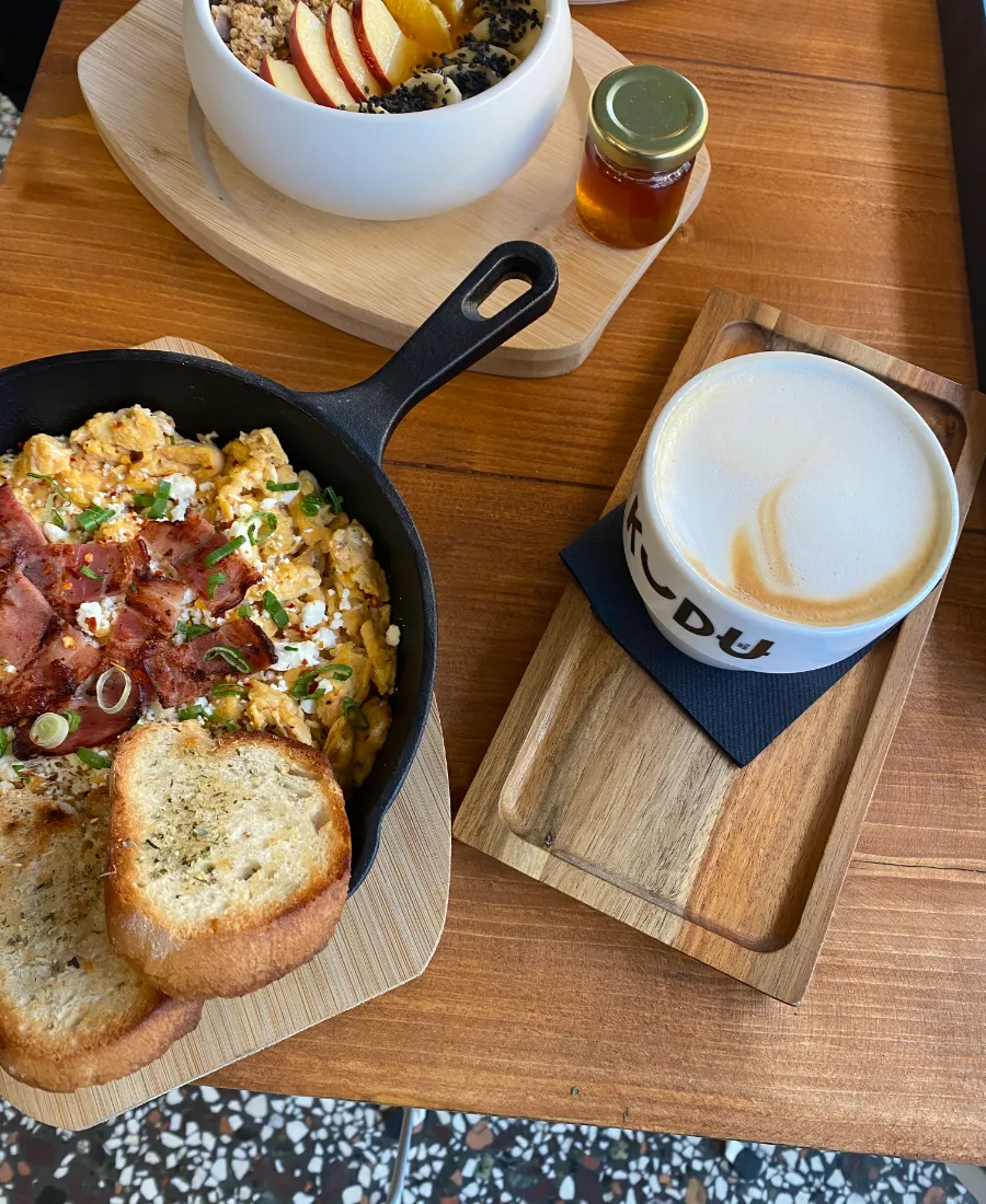 Fresh brunch dish at The Pattern Bistro, Nikiti, Halkidiki