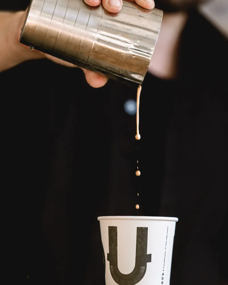Espresso preparation at The Pattern Bistro, Nikiti old town, Sithonia